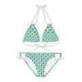 Tropical Circle Pattern v2–Strappy Bikini Set (AOP)