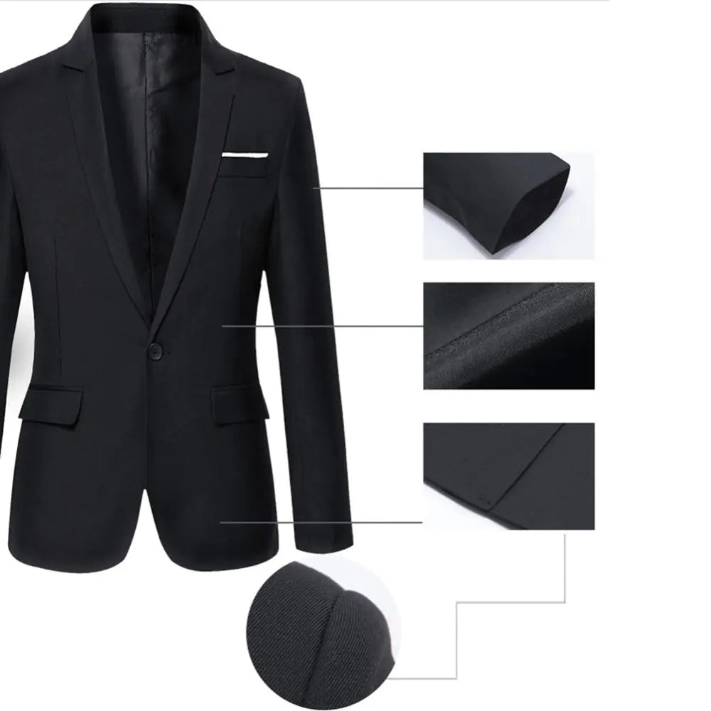 Slim Fit Casual Business Men's Suit Coat