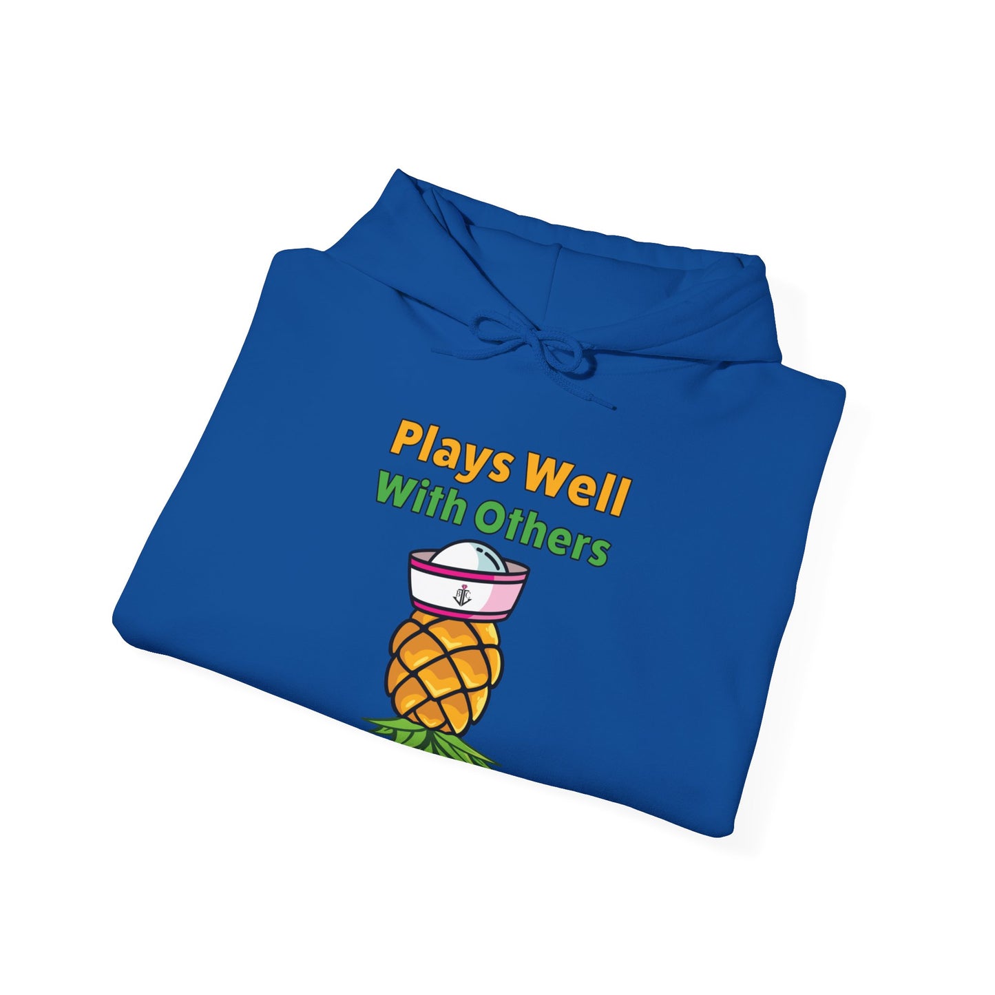 Upside Down Pineapple–Plays Well With Others–Unisex Heavy Blend™ Hooded Sweatshirt