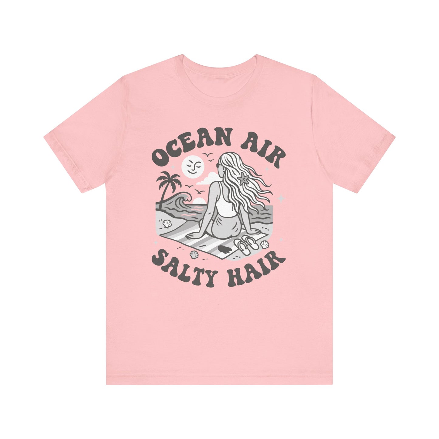 Ocean Air Salty Hair White–Unisex Jersey Short Sleeve Tee–EXPRESS DELIVERY*