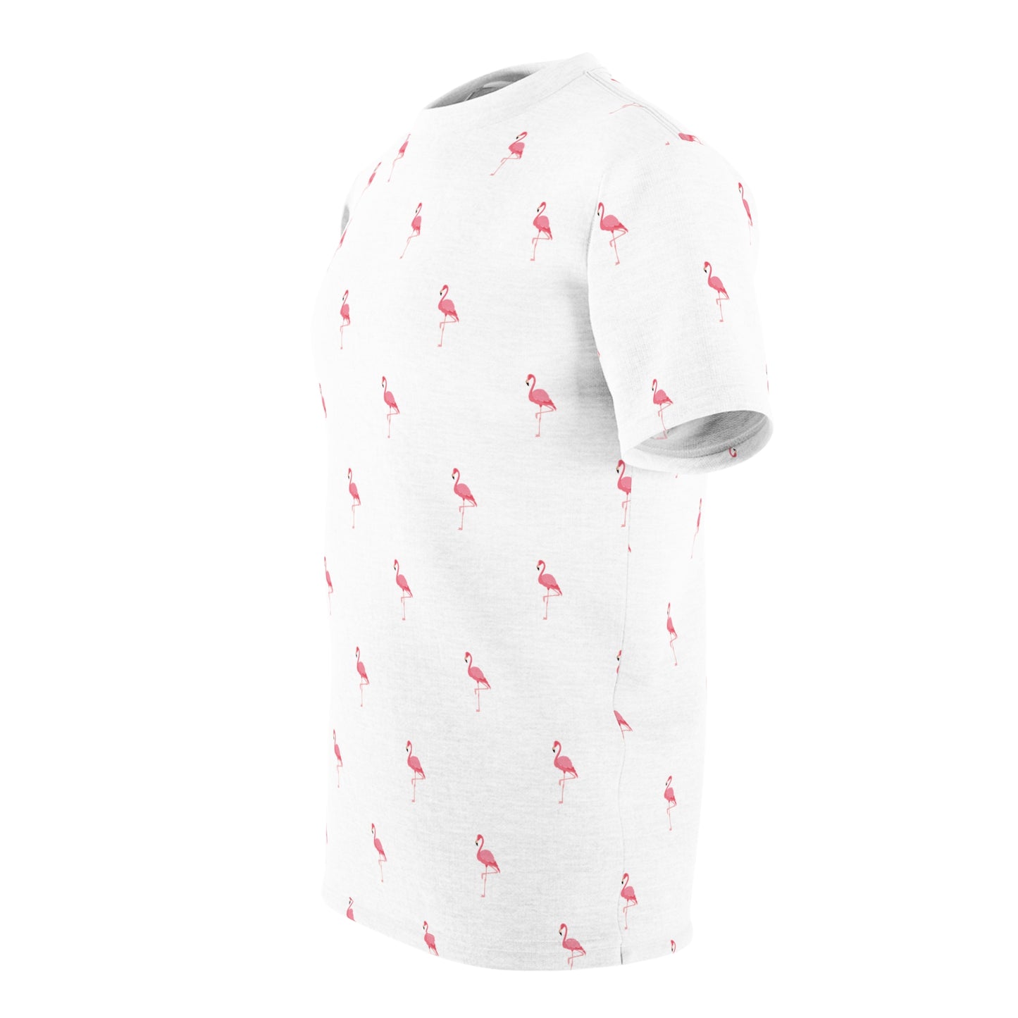 Flamingo All-Over Print-Unisex Cut & Sew Tee (AOP)