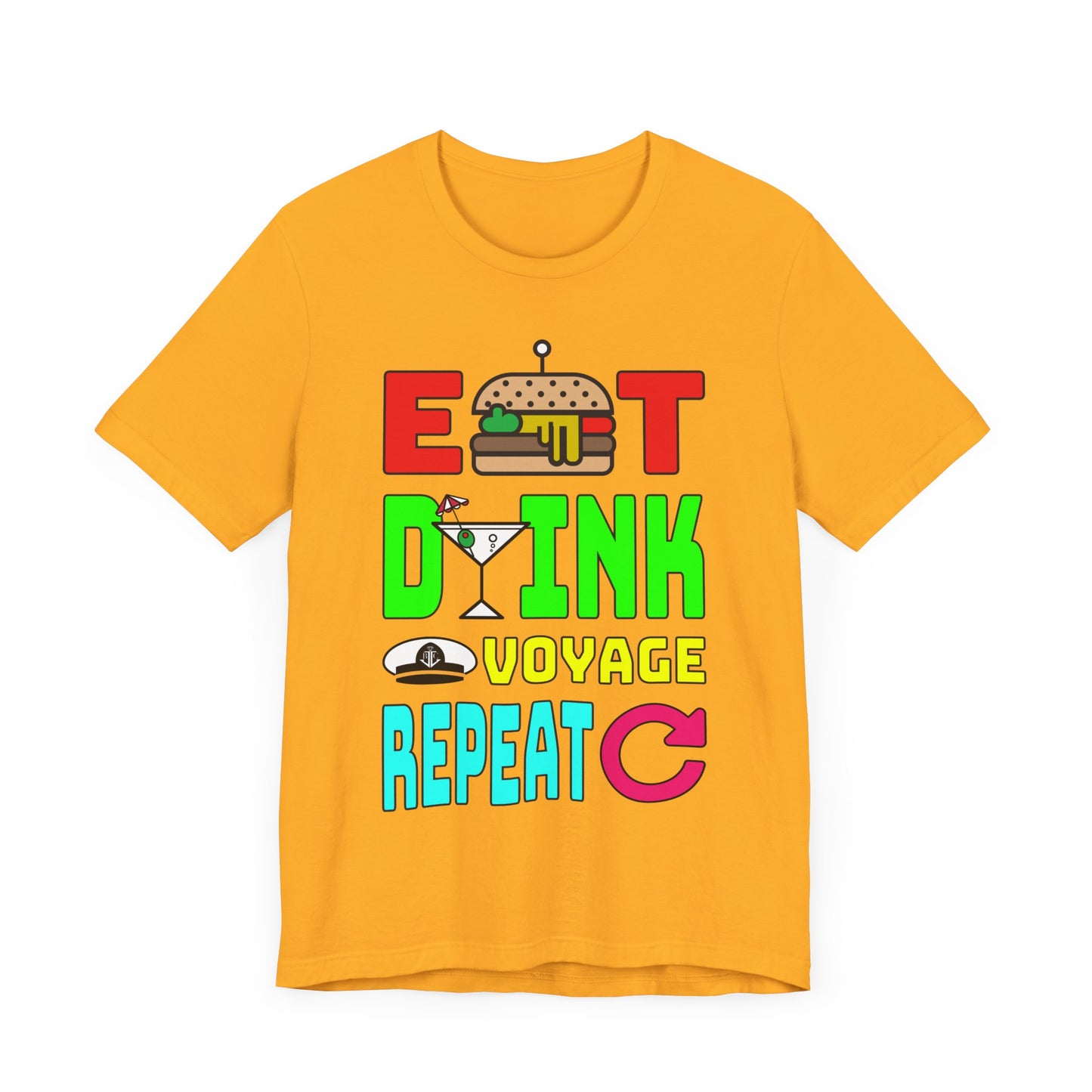 Eat Drink Voyage Repeat, Cocktail–Unisex Jersey Short Sleeve Tee–EXPRESS DELIVERY*