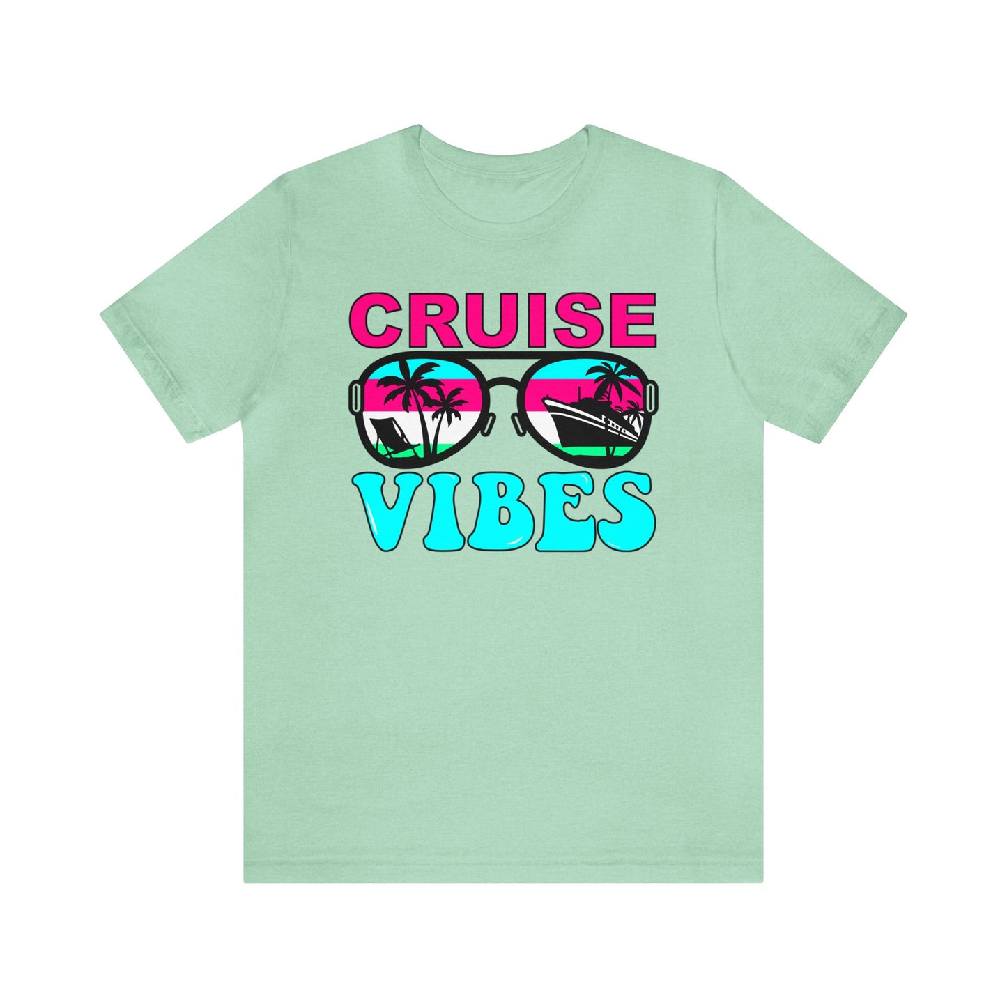 Cruise Vibes–Pink & Blue–Unisex Jersey Short Sleeve Tee–EXPRESS DELIVERY*