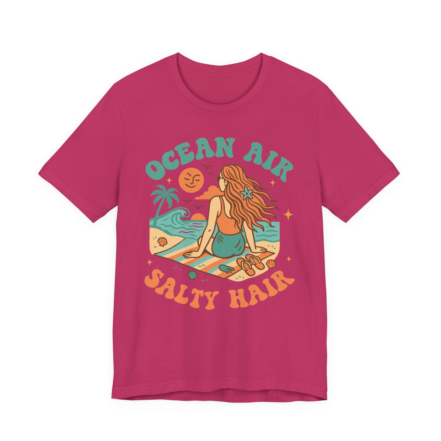 Ocean Air Salty Hair–Unisex Jersey Short Sleeve Tee–EXPRESS DELIVERY*