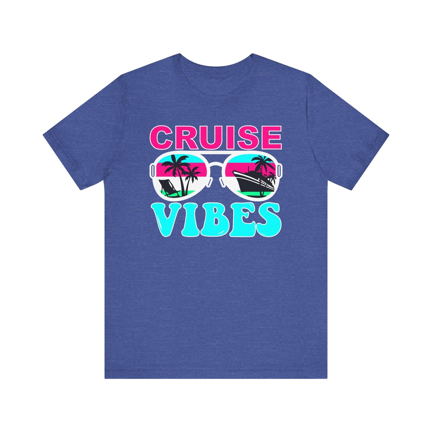 Cruise Vibes–Pink & Blue–Unisex Jersey Short Sleeve Tee–EXPRESS DELIVERY*