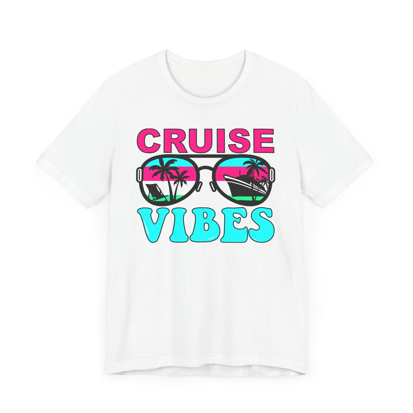 Cruise Vibes–Pink & Blue–Unisex Jersey Short Sleeve Tee–EXPRESS DELIVERY*