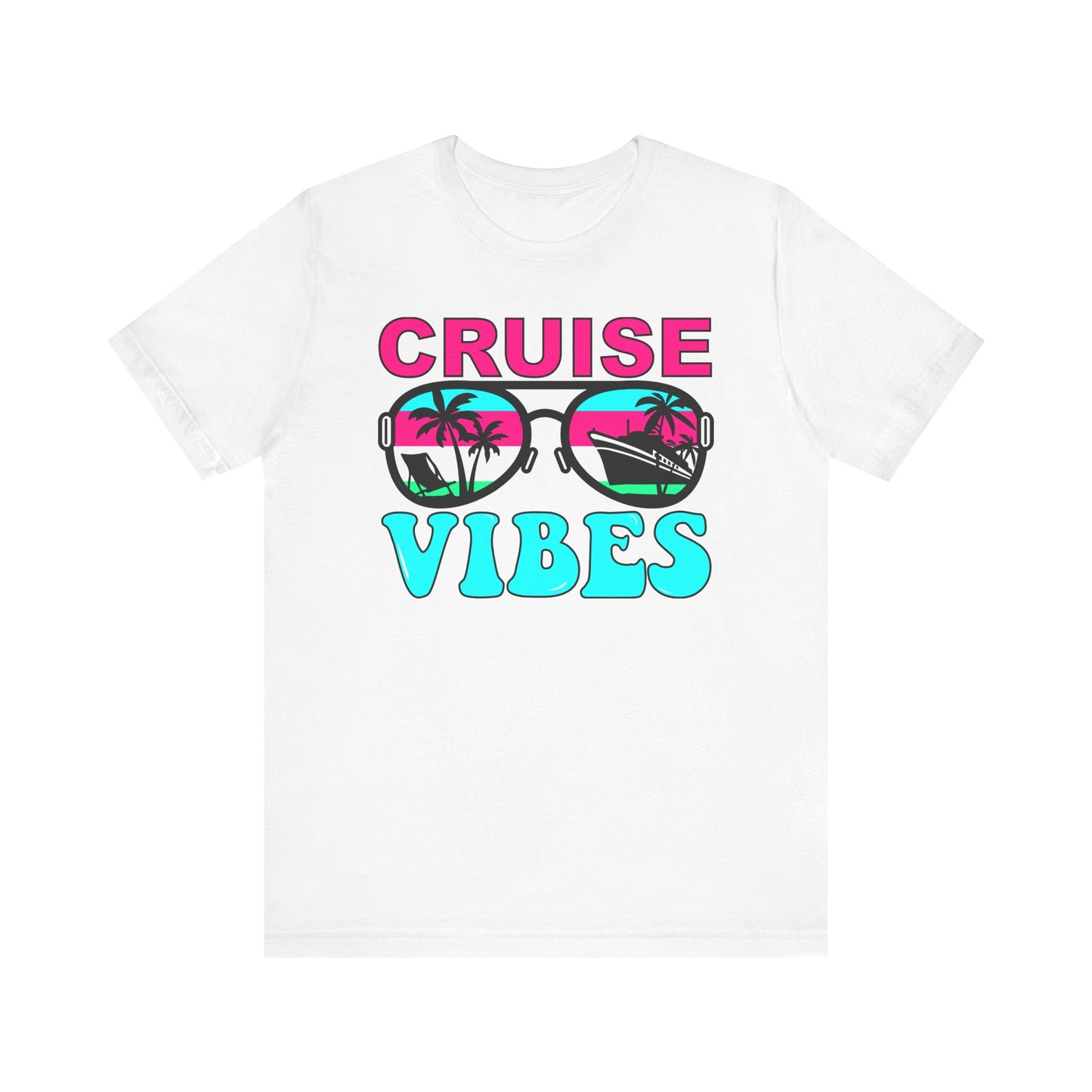 Cruise Vibes–Pink & Blue–Unisex Jersey Short Sleeve Tee–EXPRESS DELIVERY*