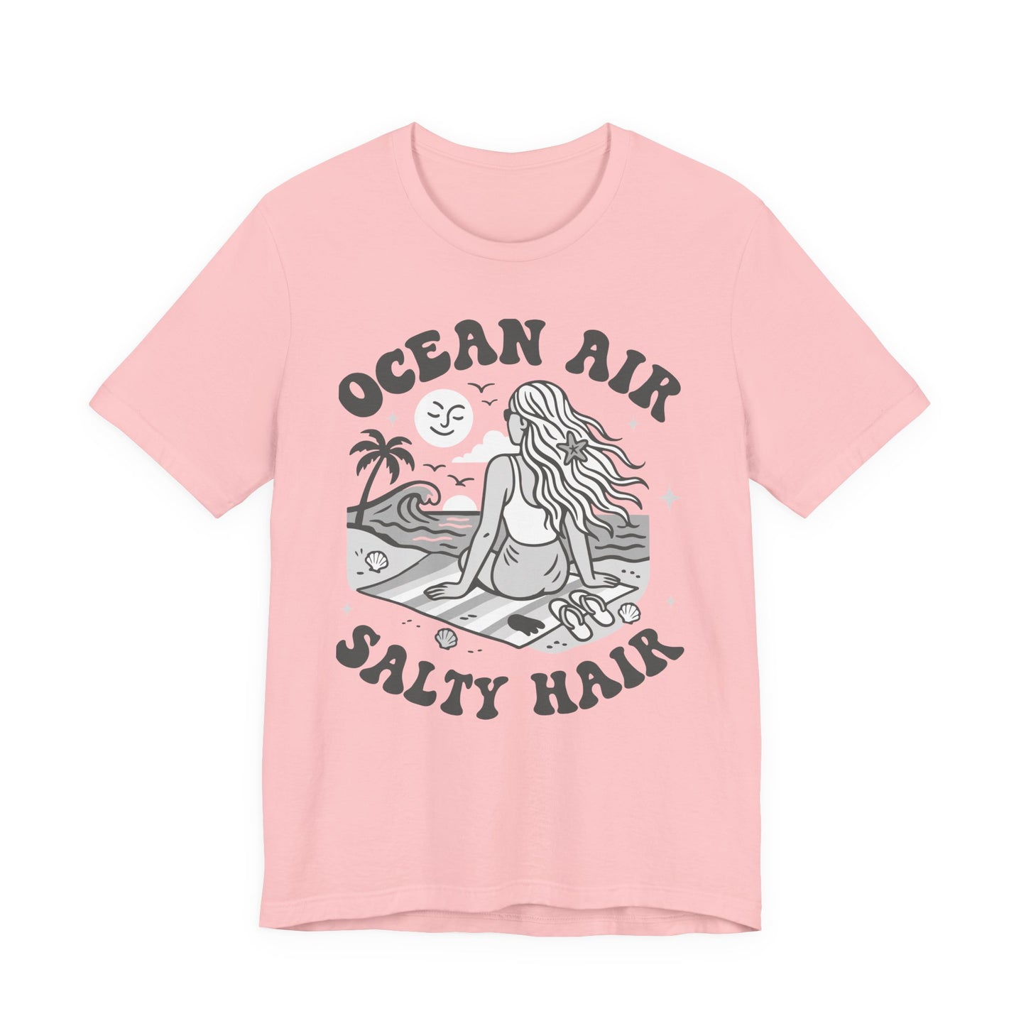 Ocean Air Salty Hair White–Unisex Jersey Short Sleeve Tee–EXPRESS DELIVERY*