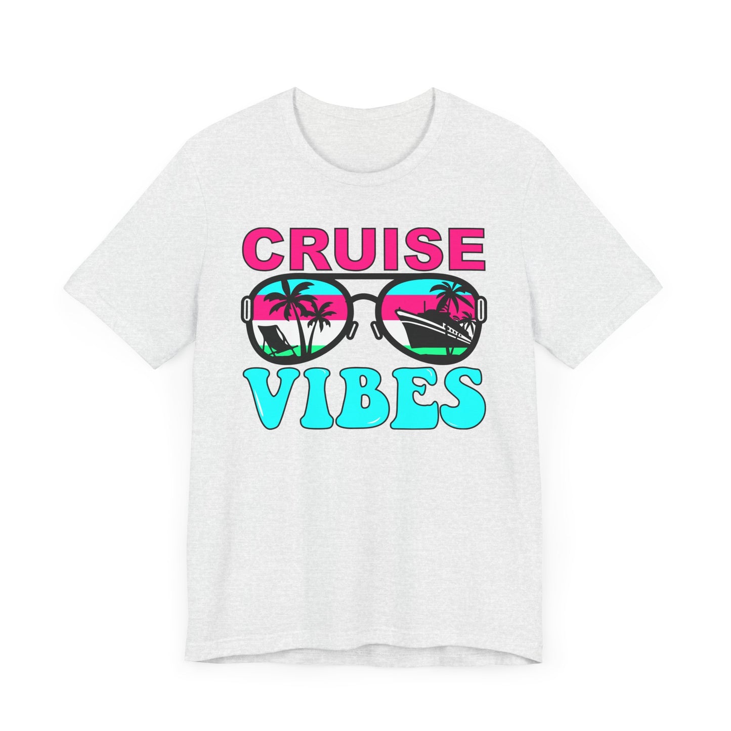 Cruise Vibes–Pink & Blue–Unisex Jersey Short Sleeve Tee–EXPRESS DELIVERY*