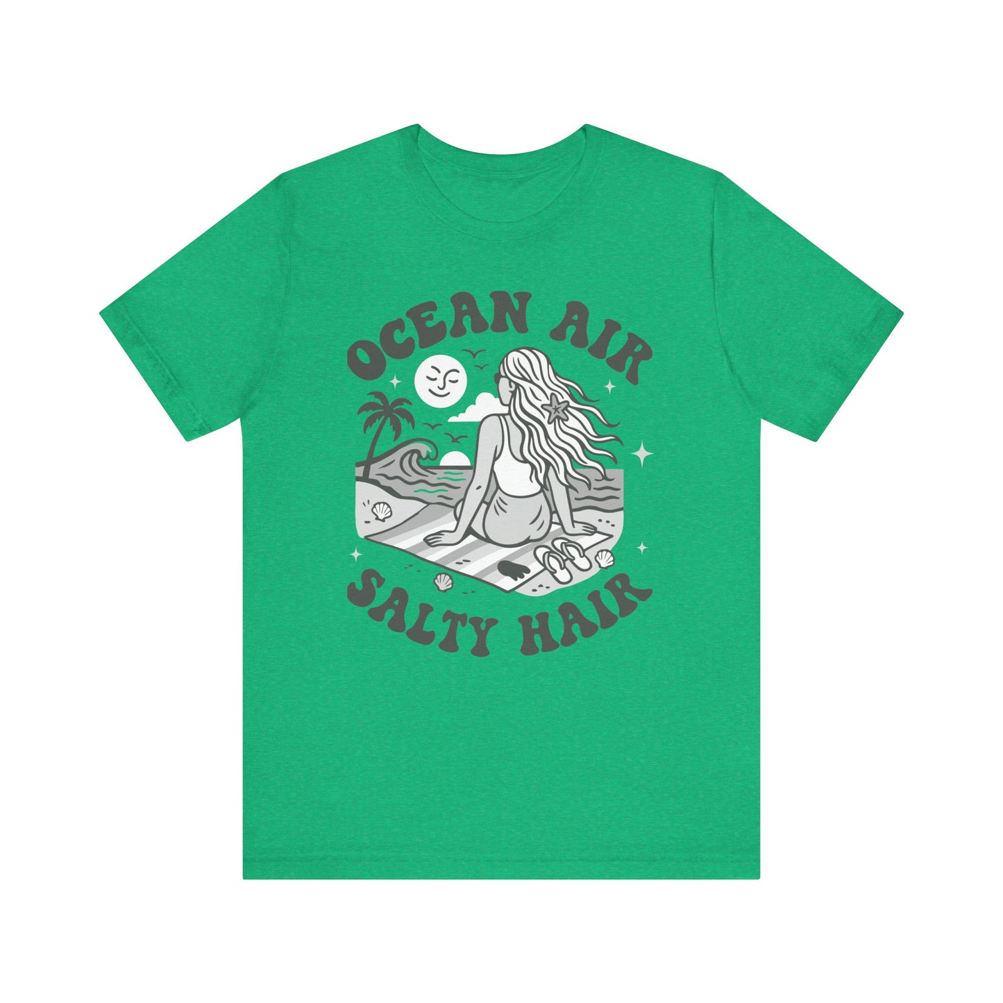 Ocean Air Salty Hair White–Unisex Jersey Short Sleeve Tee–EXPRESS DELIVERY*