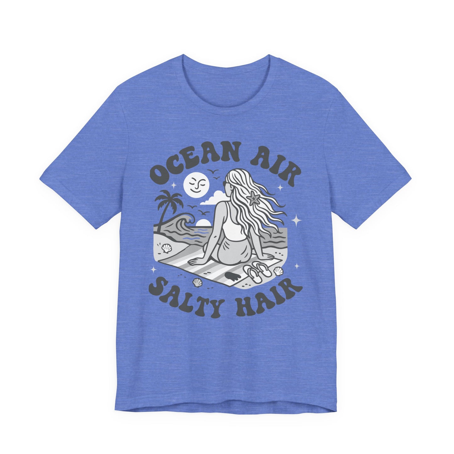 Ocean Air Salty Hair White–Unisex Jersey Short Sleeve Tee–EXPRESS DELIVERY*