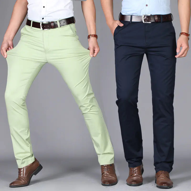 Men's High-Quality Cotton Business Suit Pants