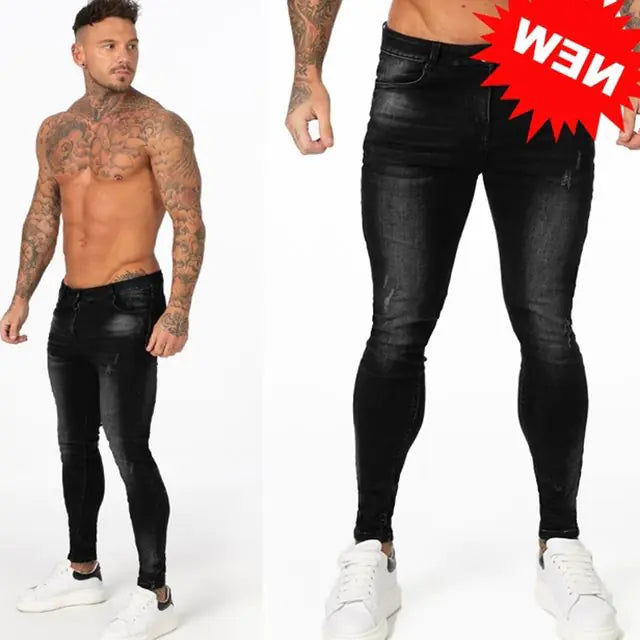 Men's Fit Patchwork Jeans Pants