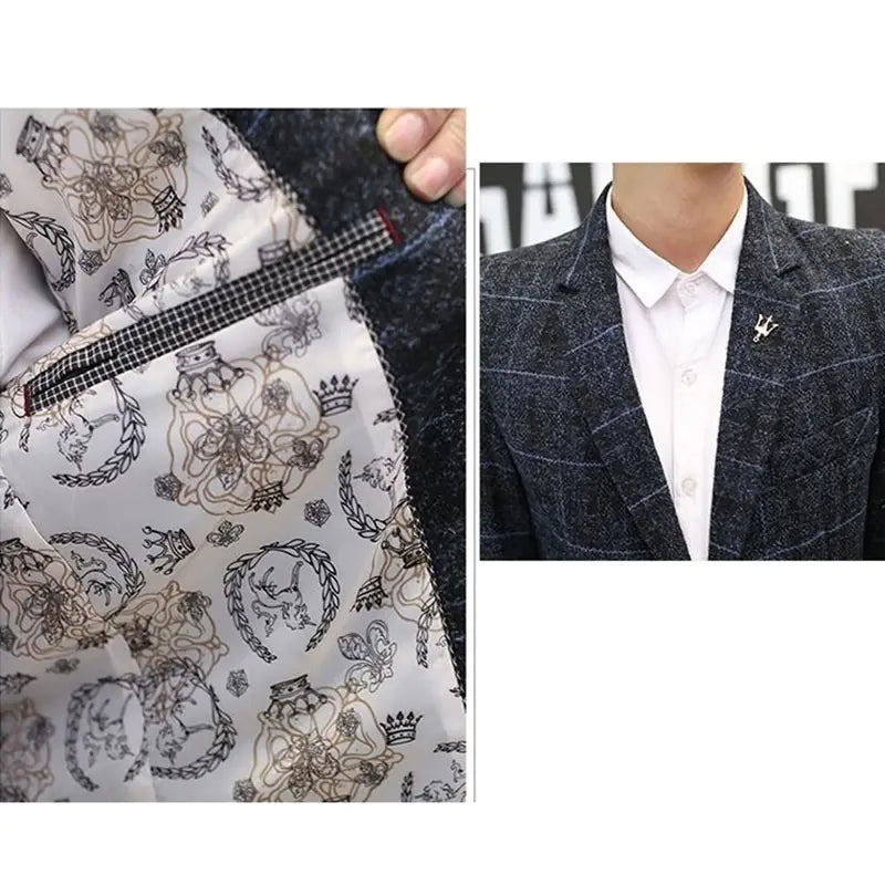 Slim Fit Casual Men's Suit Jacket for Everyday Wear