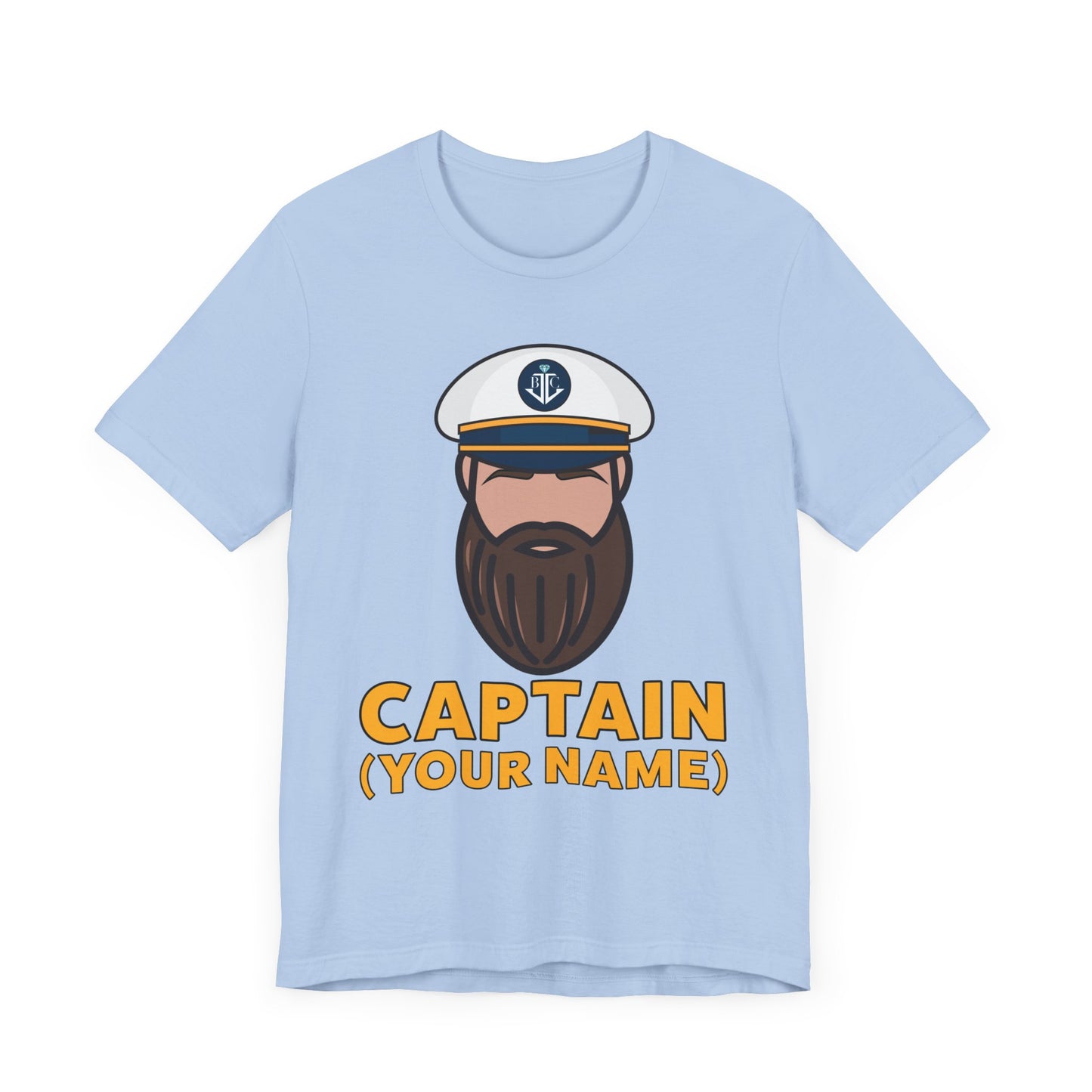 Captain Custom (Your Name)–Unisex Jersey Short Sleeve Tee–EXPRESS DELIVERY*