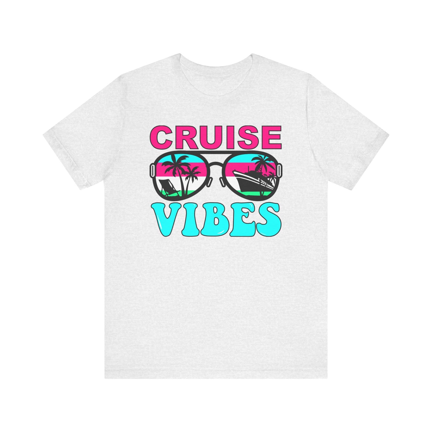 Cruise Vibes–Pink & Blue–Unisex Jersey Short Sleeve Tee–EXPRESS DELIVERY*