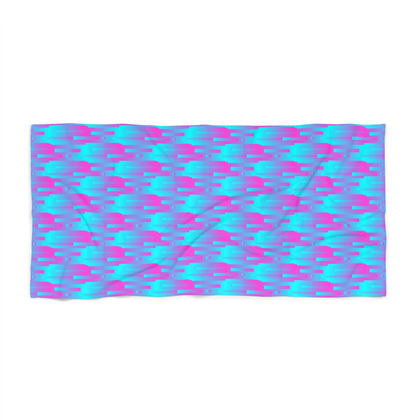 Pink & Blue Line Pattern–Beach Towel