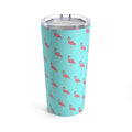 Pink Flamingos–Baby Blue-Bling Bling–Tumbler 20oz