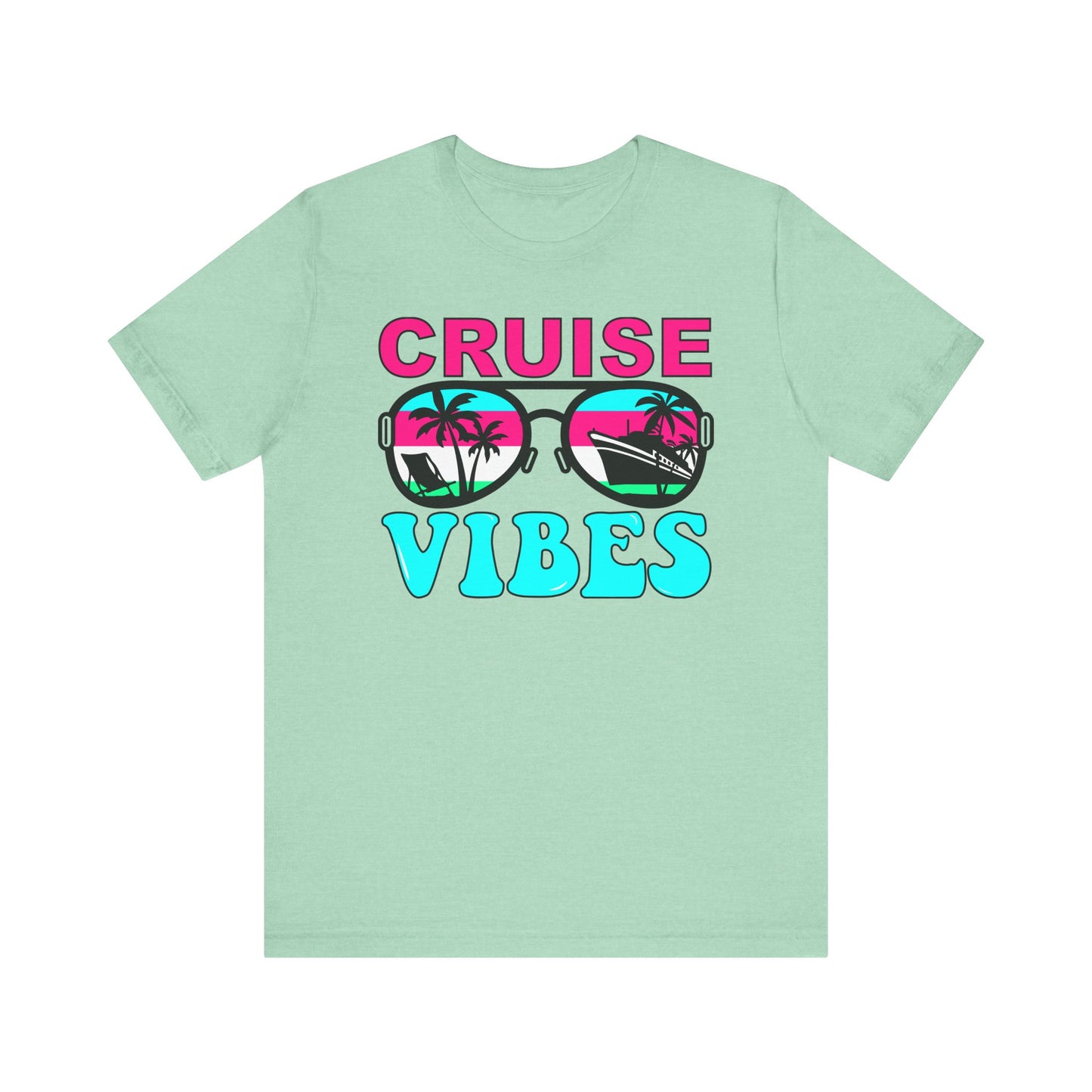 Cruise Vibes–Pink & Blue–Unisex Jersey Short Sleeve Tee–EXPRESS DELIVERY*