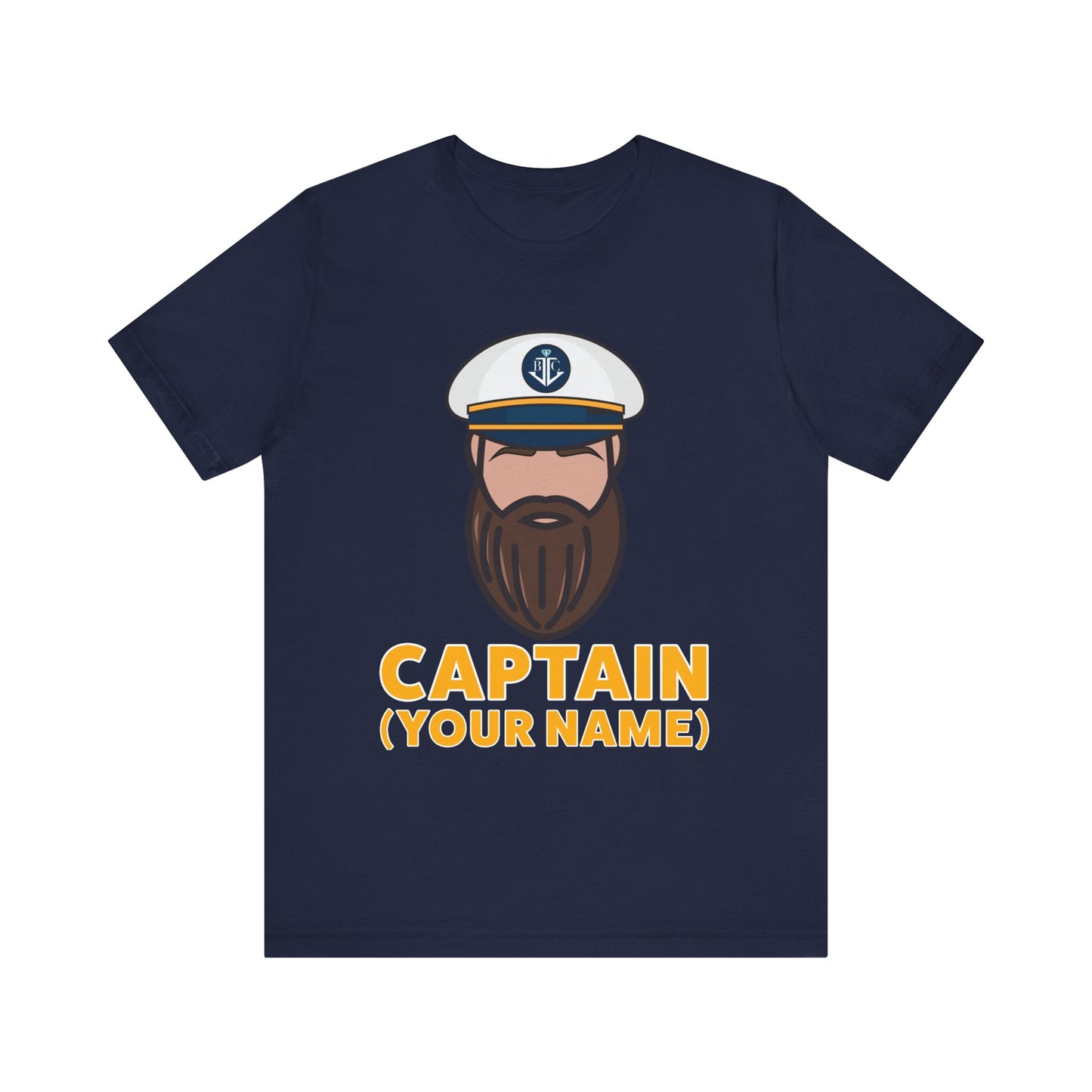 Captain Custom (Your Name)–Unisex Jersey Short Sleeve Tee–EXPRESS DELIVERY*