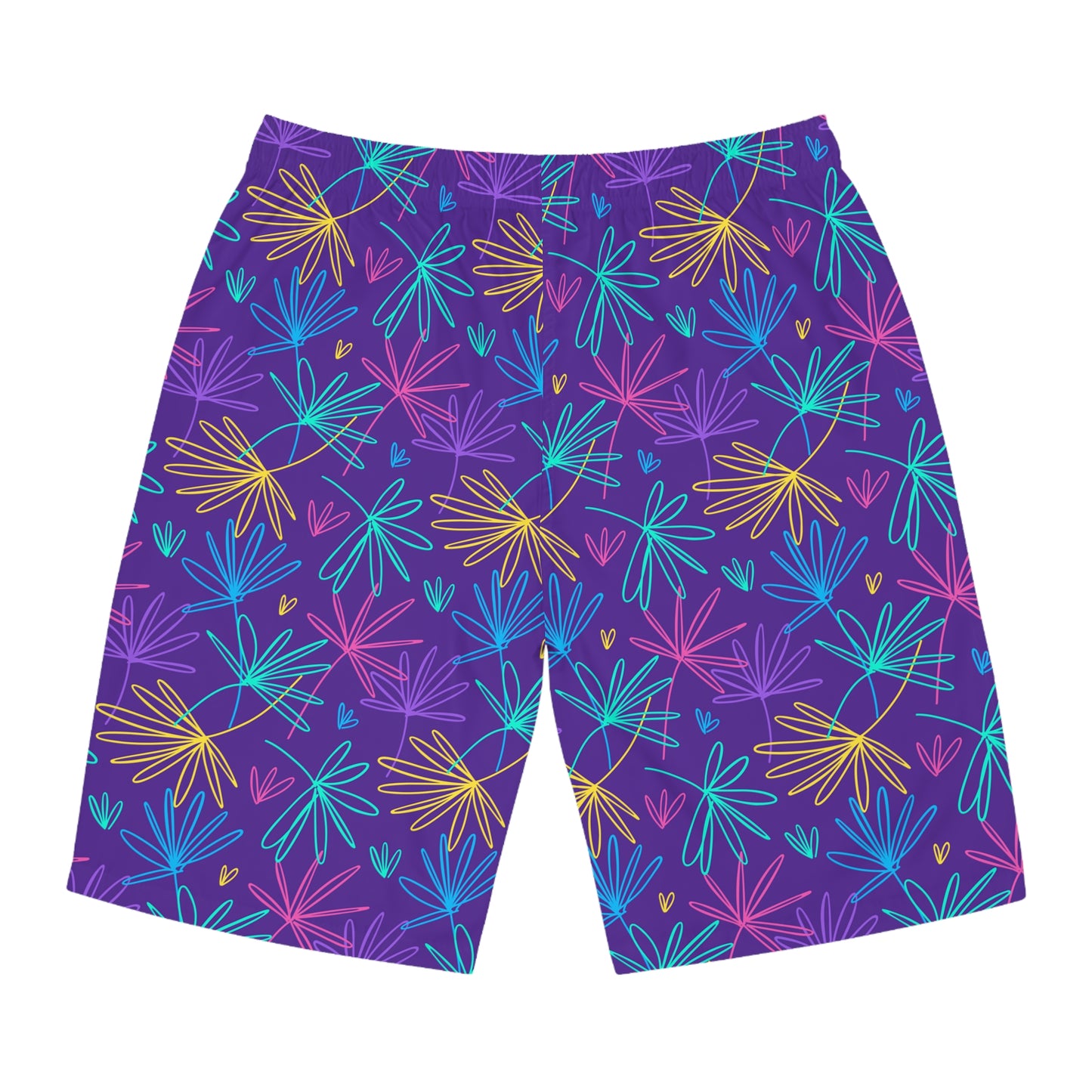 Neon Palms–Men's Board Shorts (AOP)