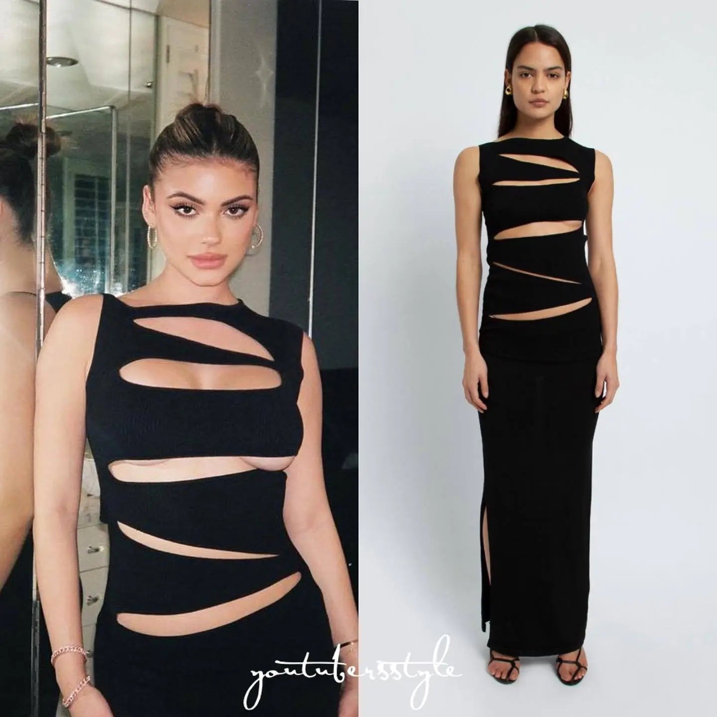 Women's Black Bandage Long Formal Banquet Dress
