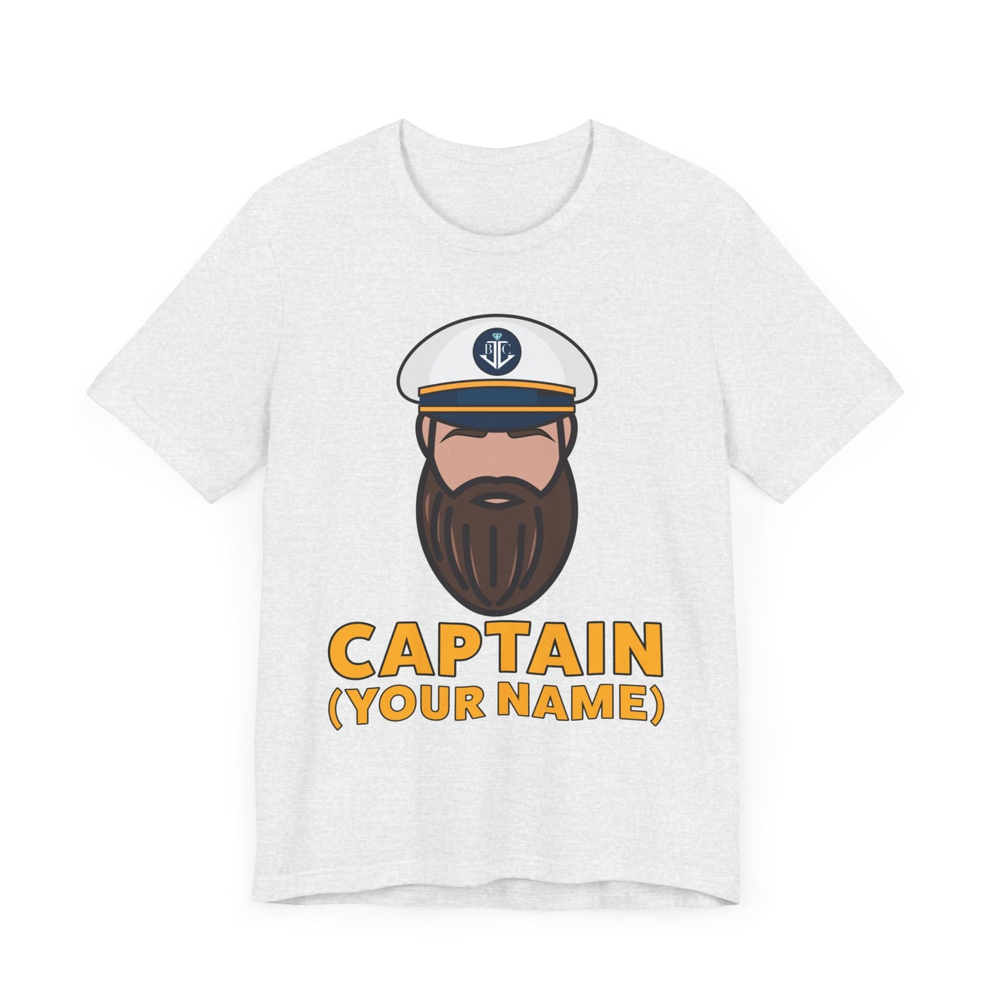 Captain Custom (Your Name)–Unisex Jersey Short Sleeve Tee–EXPRESS DELIVERY*