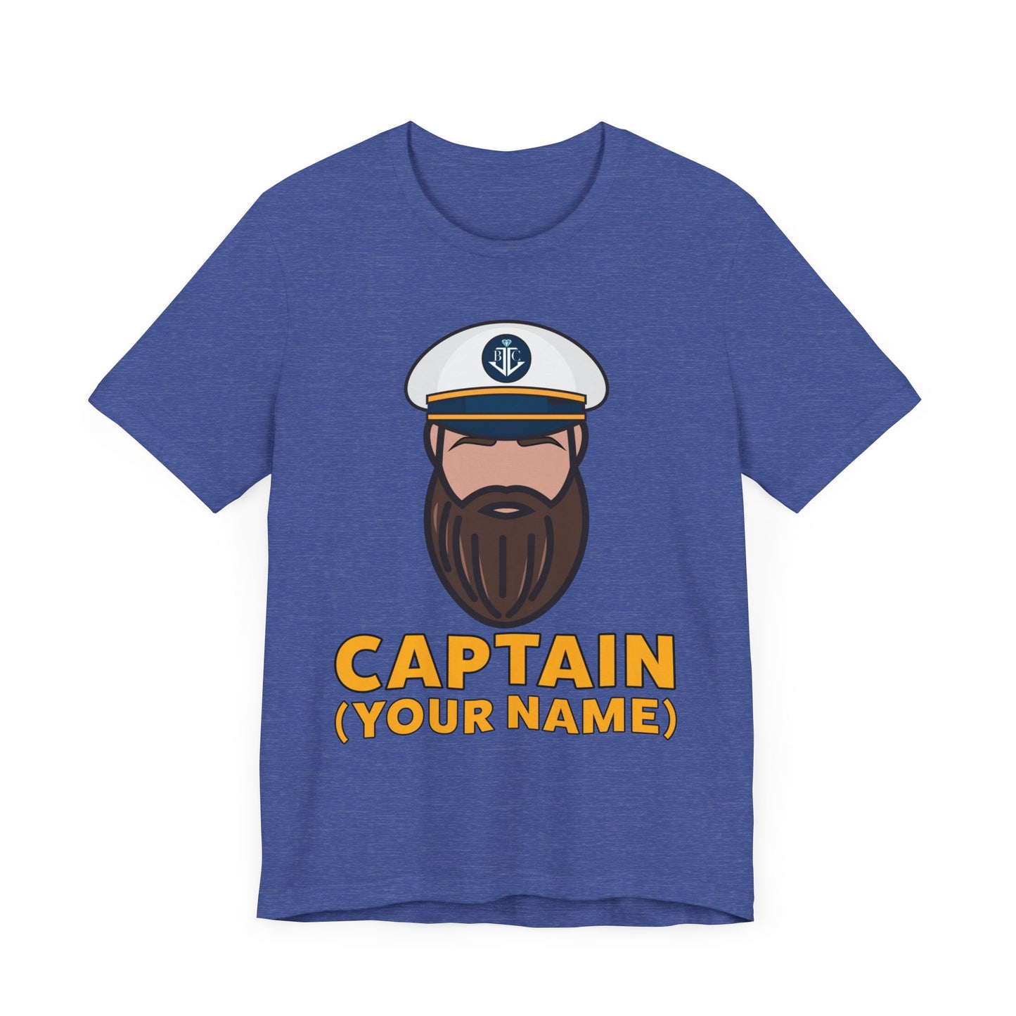 Captain Custom (Your Name)–Unisex Jersey Short Sleeve Tee–EXPRESS DELIVERY*