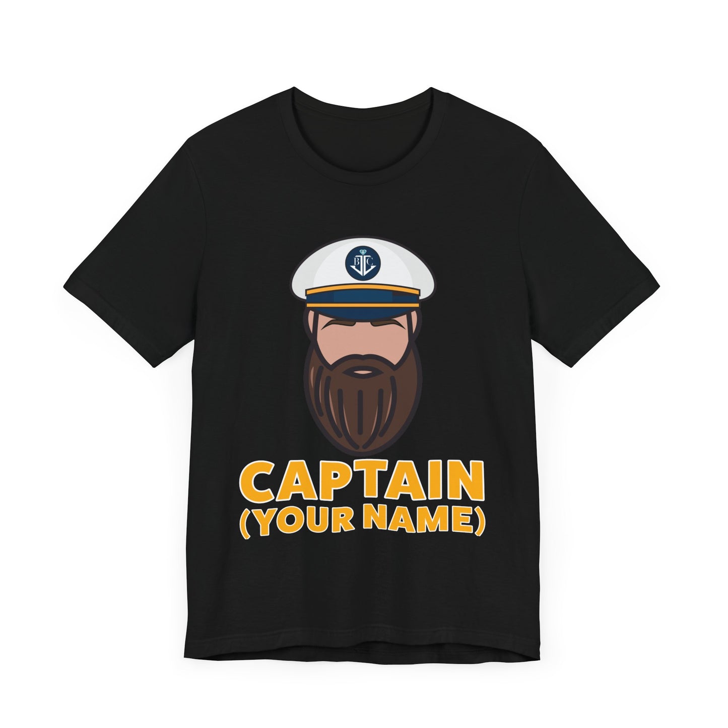 Captain Custom (Your Name)–Unisex Jersey Short Sleeve Tee–EXPRESS DELIVERY*