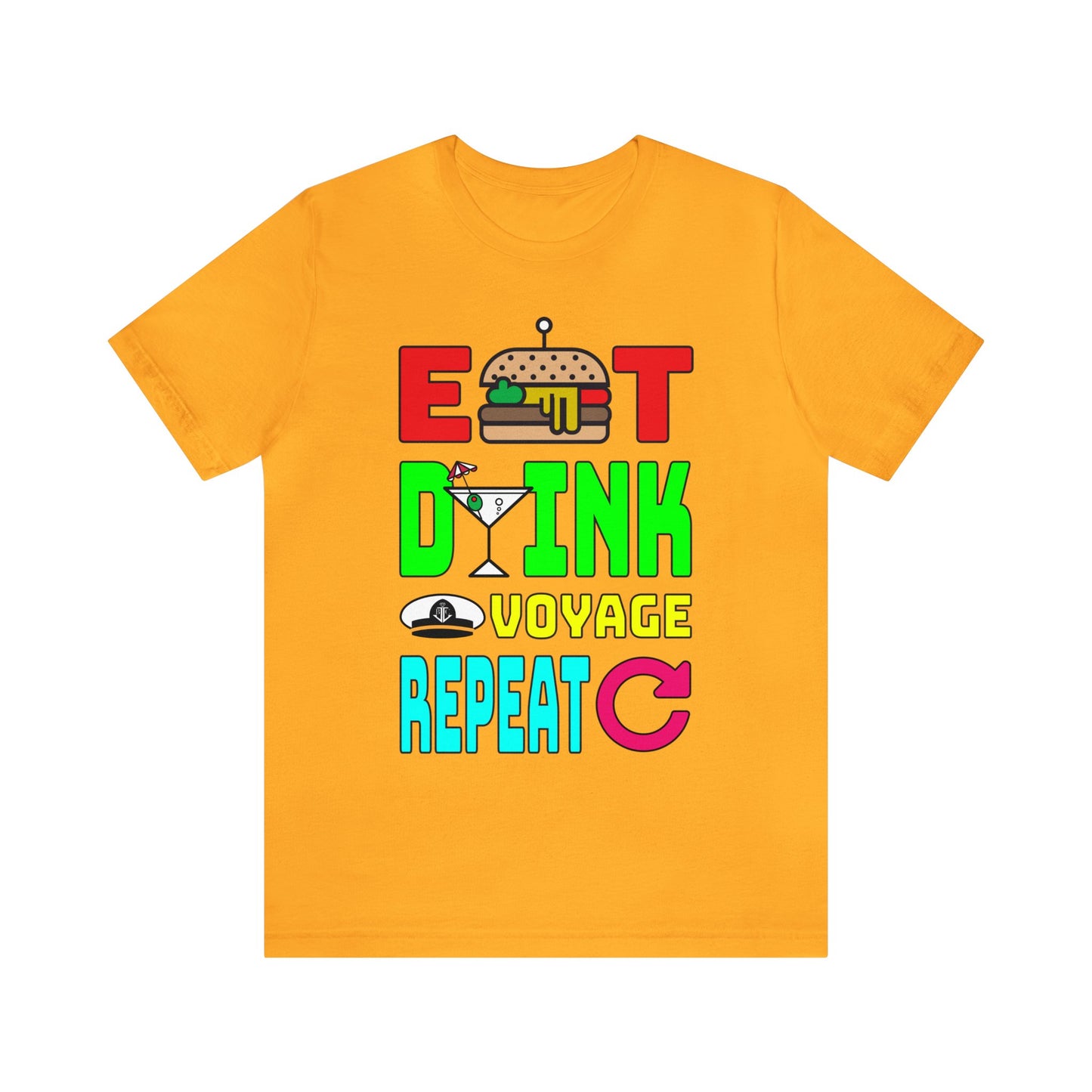 Eat Drink Voyage Repeat, Cocktail–Unisex Jersey Short Sleeve Tee–EXPRESS DELIVERY*