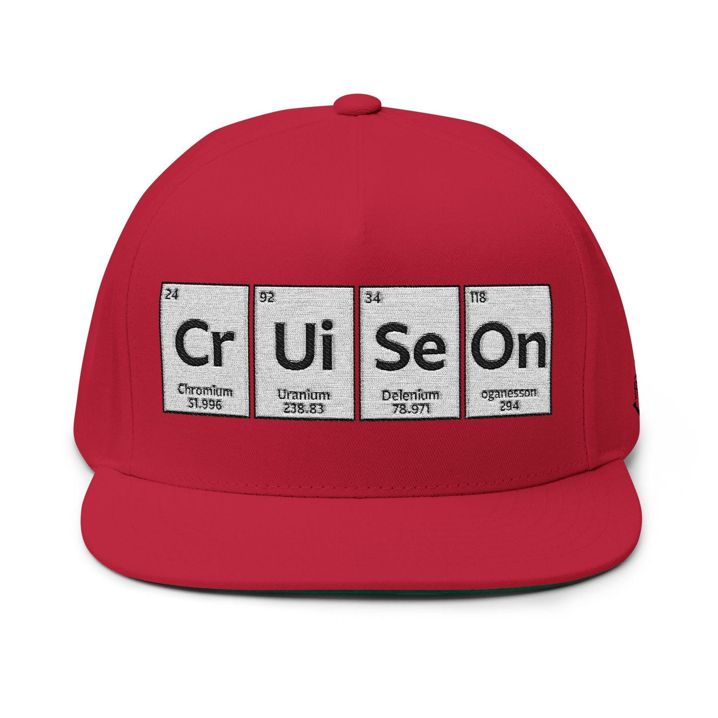 Cruise On-Embroidered Flat Bill Cap
