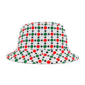 Green White Red Circle Pattern–Bucket Hat (AOP)