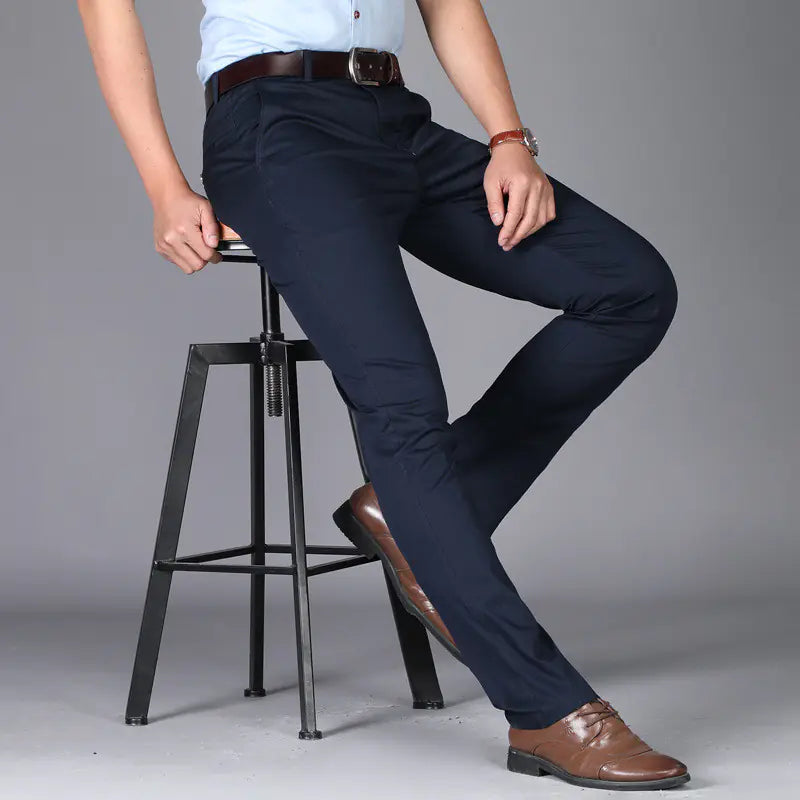 Men's High-Quality Cotton Business Suit Pants