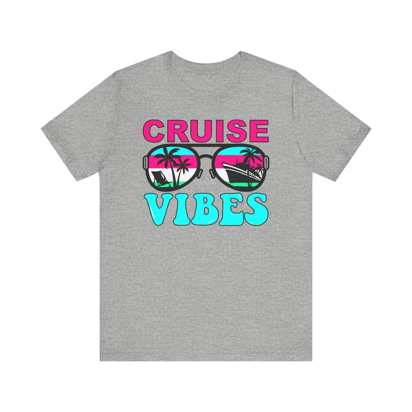 Cruise Vibes–Pink & Blue–Unisex Jersey Short Sleeve Tee–EXPRESS DELIVERY*