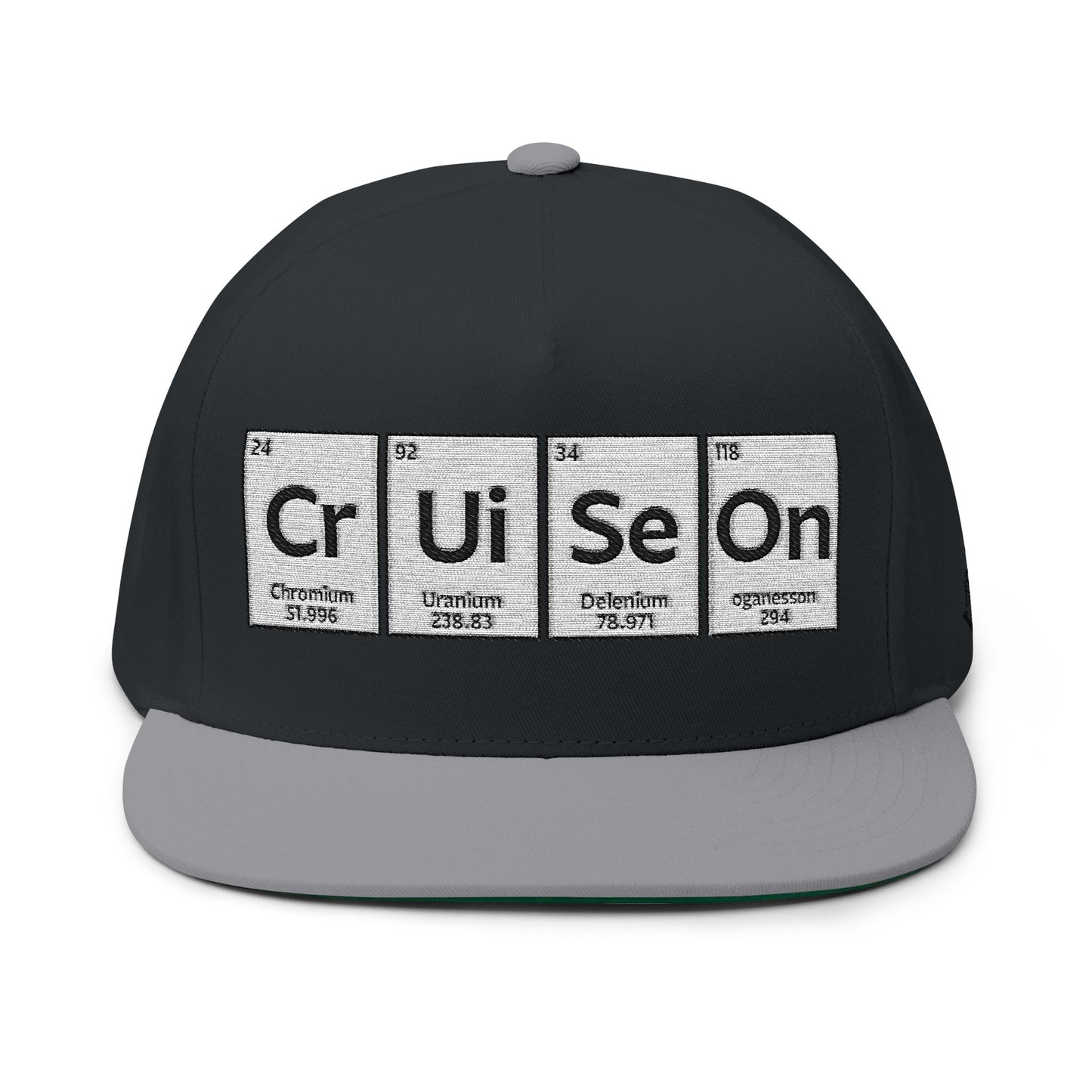 Cruise On-Embroidered Flat Bill Cap