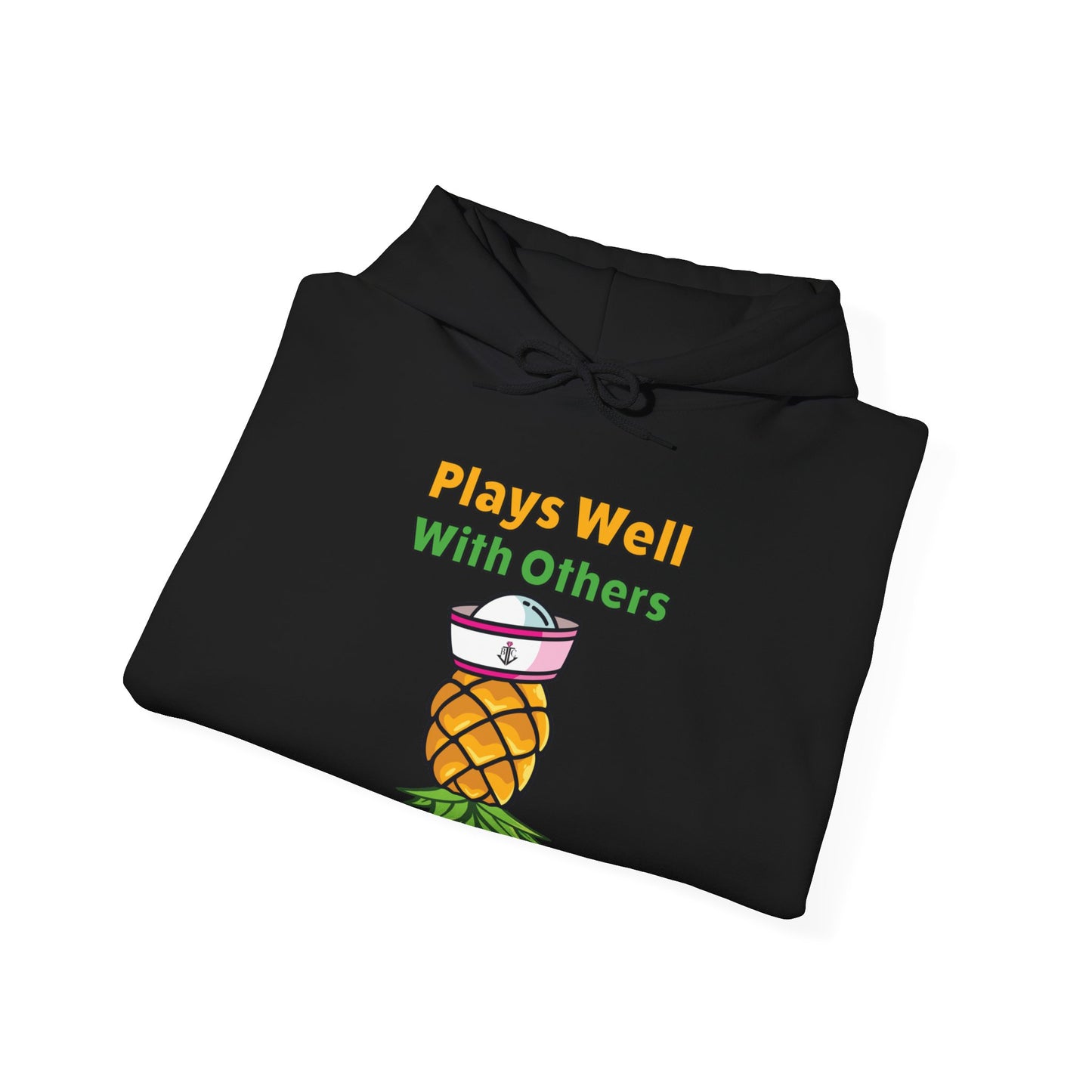 Upside Down Pineapple–Plays Well With Others–Unisex Heavy Blend™ Hooded Sweatshirt