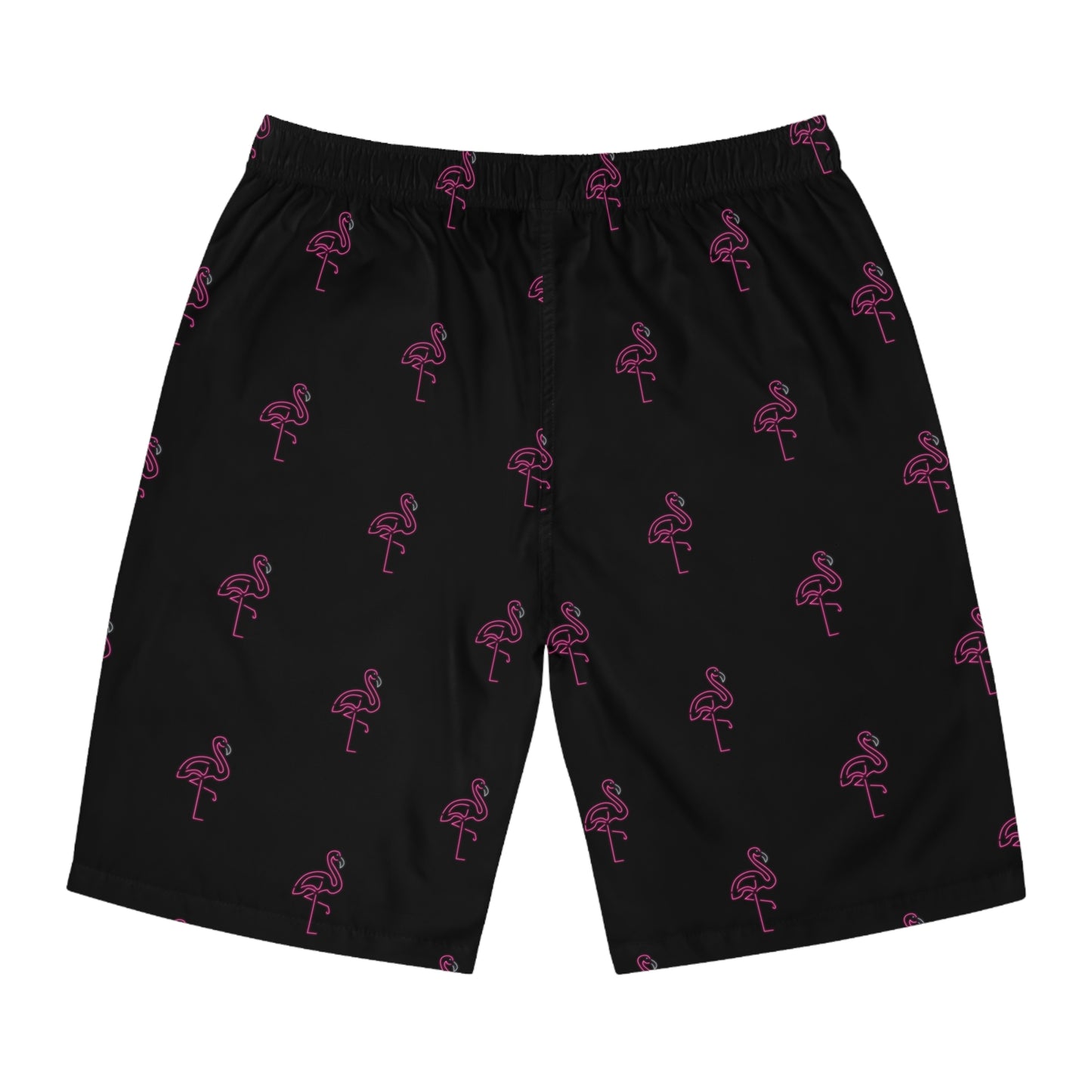 Neon Pink Flamingo–Men's Board Shorts (AOP)