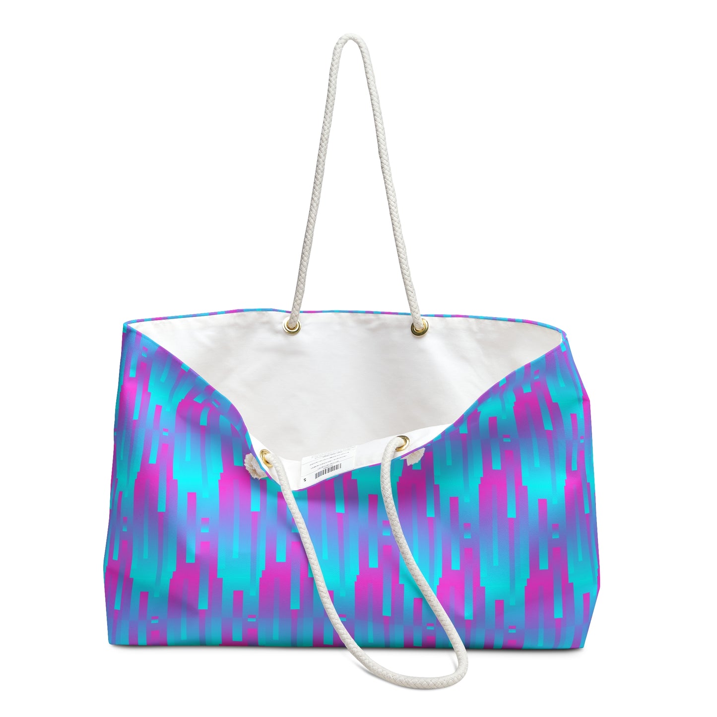 Pink & Blue Lines–Baby Blue–Weekender Bag