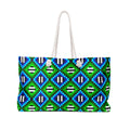 Green & Blue Triangles–Weekender Bag