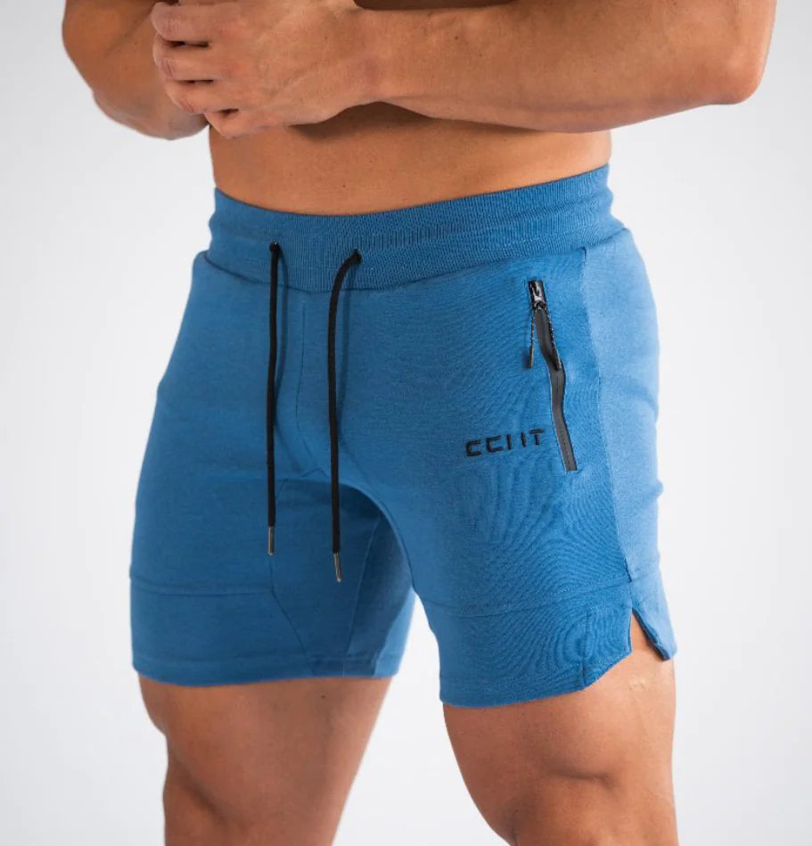 Men's Embroidered Zipper Shorts