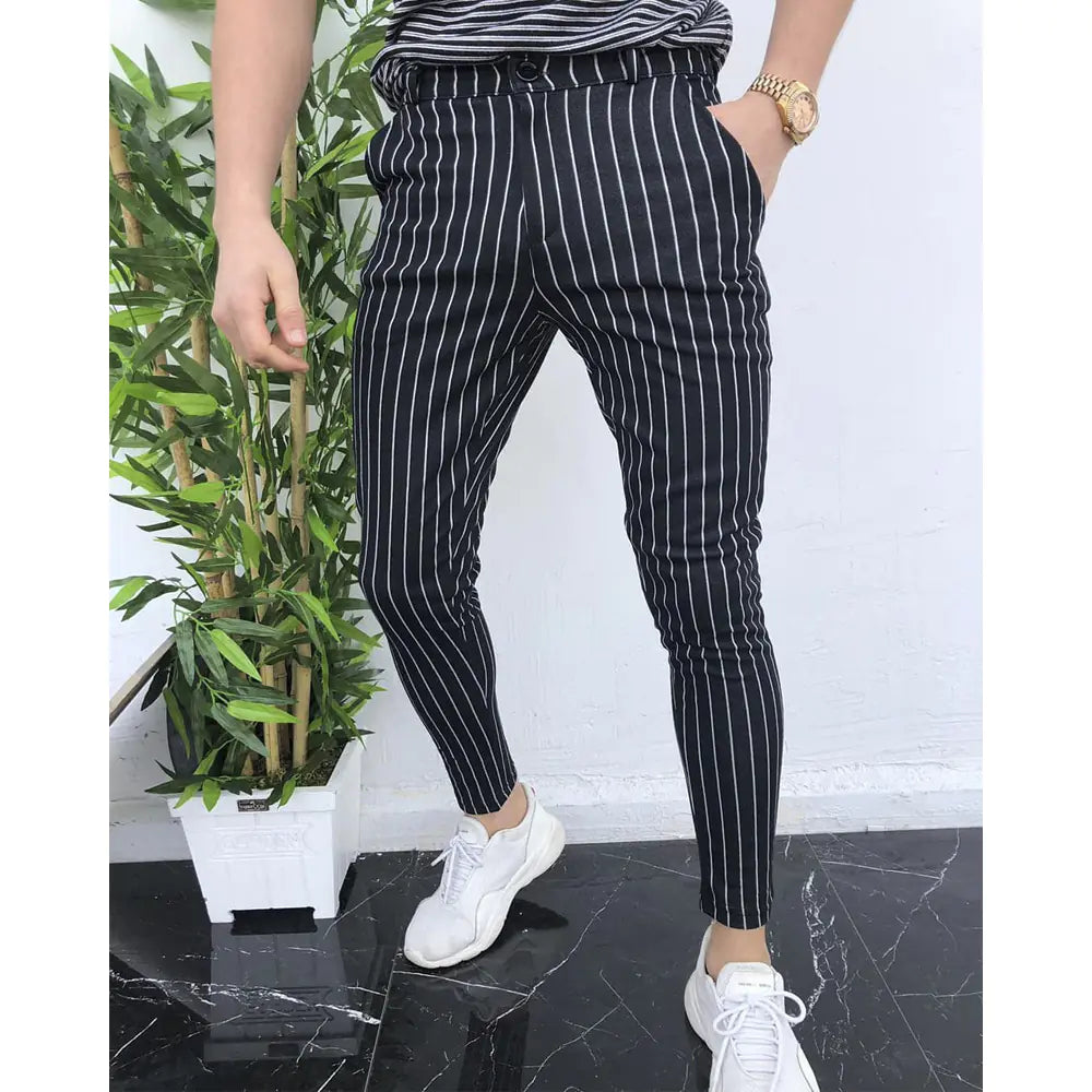 Men's Striped Casual Pants