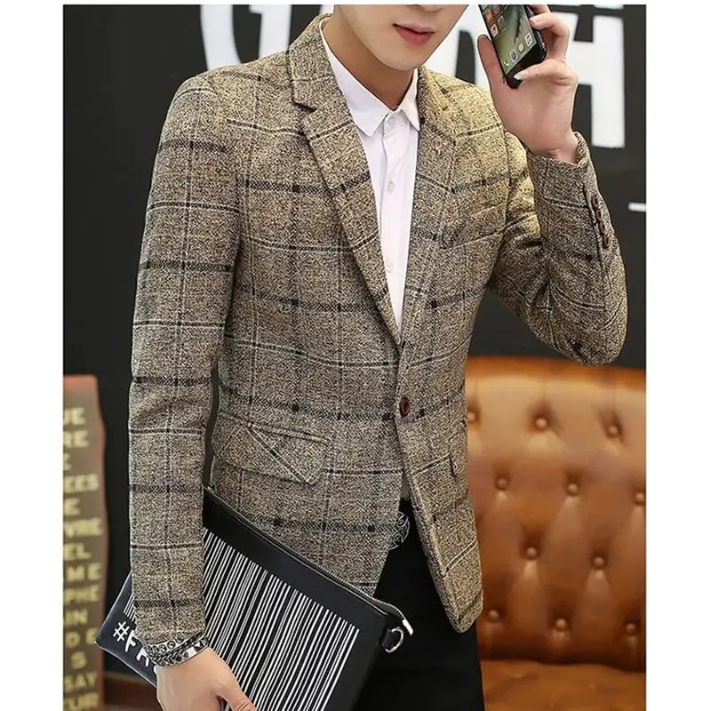 Slim Fit Casual Men's Suit Jacket for Everyday Wear