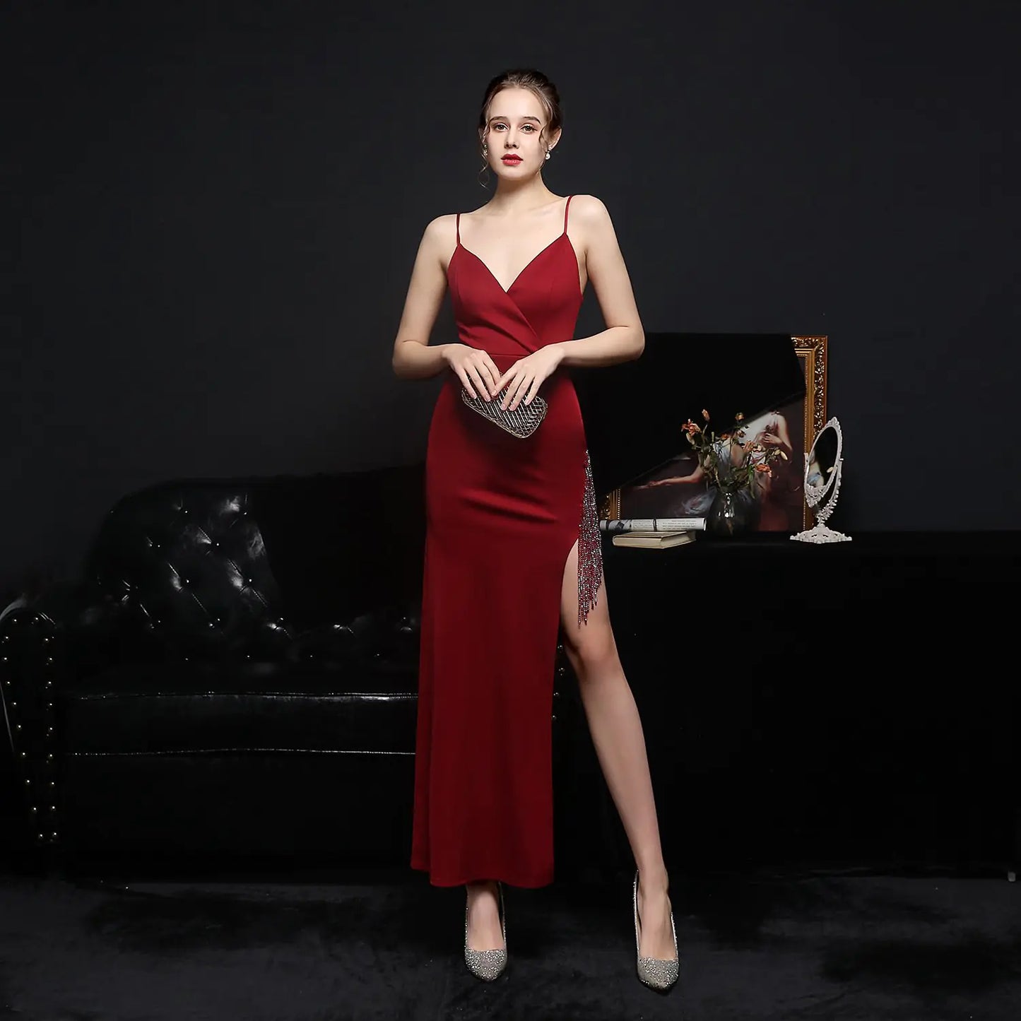 Wedding Car Model Exhibition Long Gown Dress