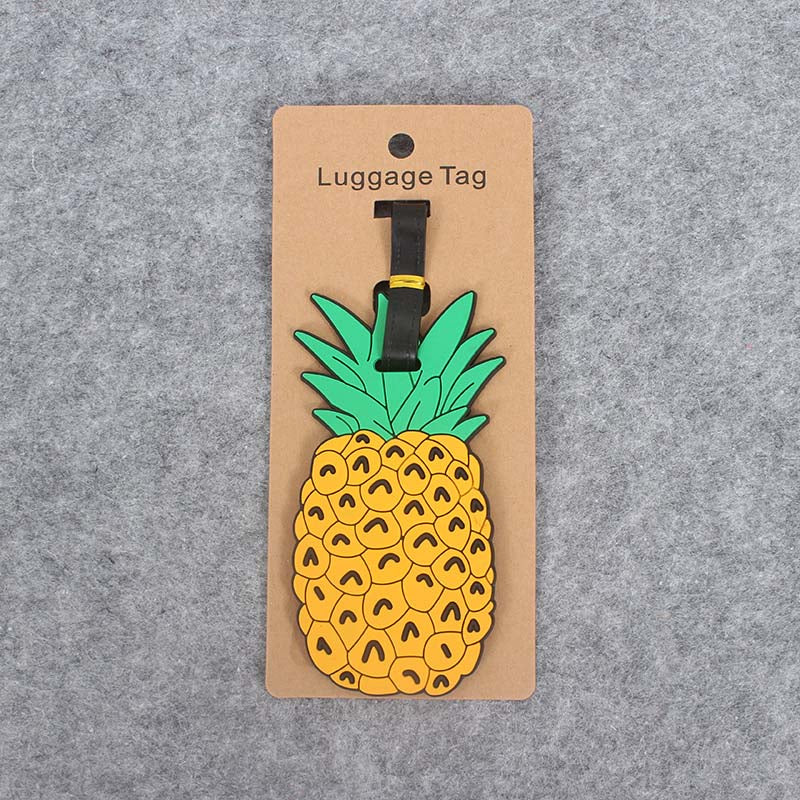 Pineapple Travel Accessories Creative Luggage Tag Silica Gel Suitcase