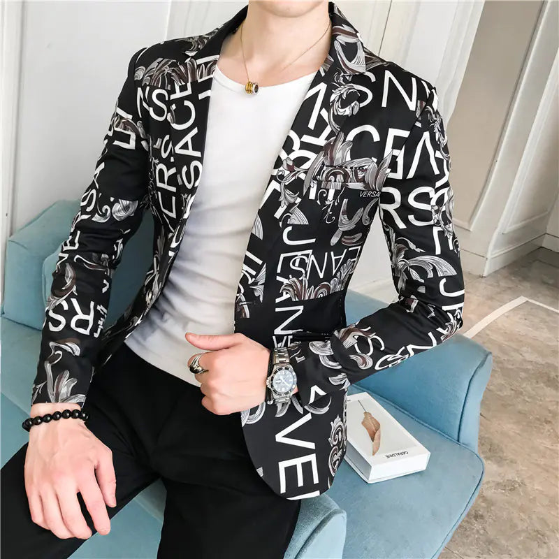 Men's Stylish Luxury Floral Suit Jacket