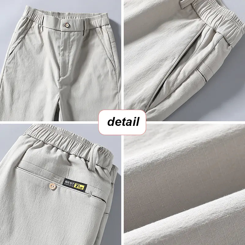 Men's Summer Slim Fit Casual Suit Pants