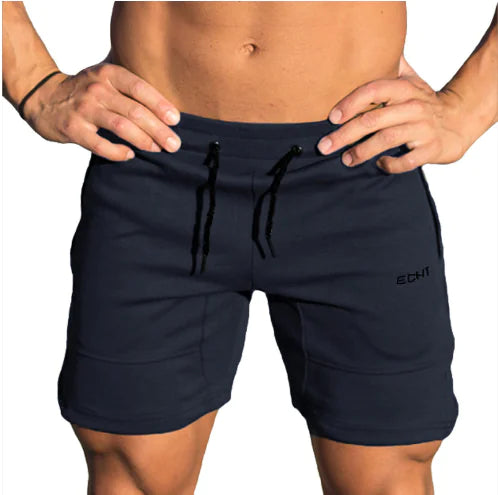 Men's Embroidered Zipper Shorts