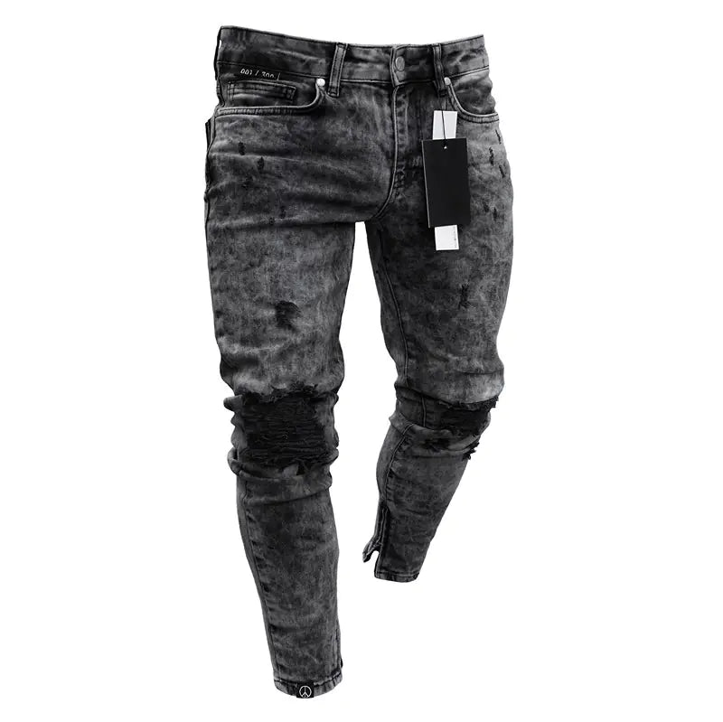 Men's Ripped Denim Pants