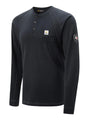 VANLENS FR Shirts for Men Light Weight Flame Resistant Henley Shirts Long Sleeve Shirts HRC2/CAT2 6.5oz 100% Cotton