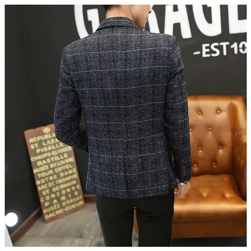 Slim Fit Casual Men's Suit Jacket for Everyday Wear